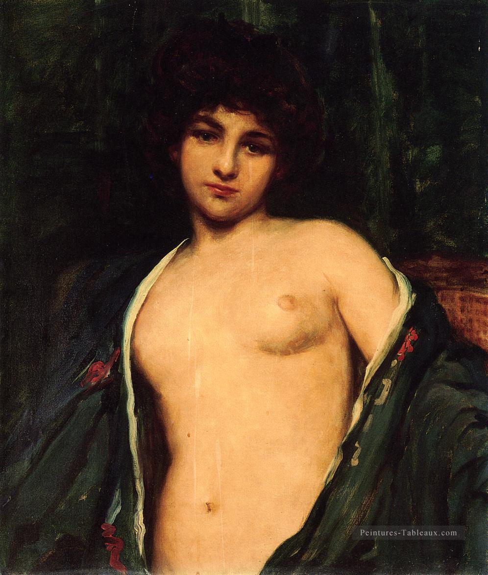 Portrait d’Evelyn Nesbitt Impressionniste James Carroll Beckwith Peintures à l'huile